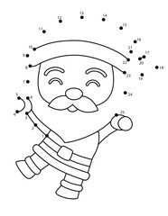 Christmas Connect the Dots Coloring Page for Kids | Christmas Dot to Dot