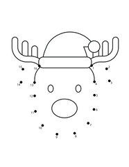 Christmas Connect the Dots Coloring Page for Kids | Christmas Dot to Dot