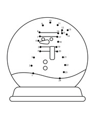 Christmas Connect the Dots Coloring Page for Kids | Christmas Dot to Dot