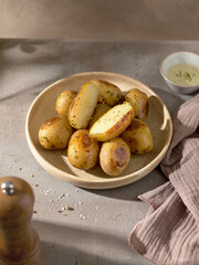 plate of roasted potatoes