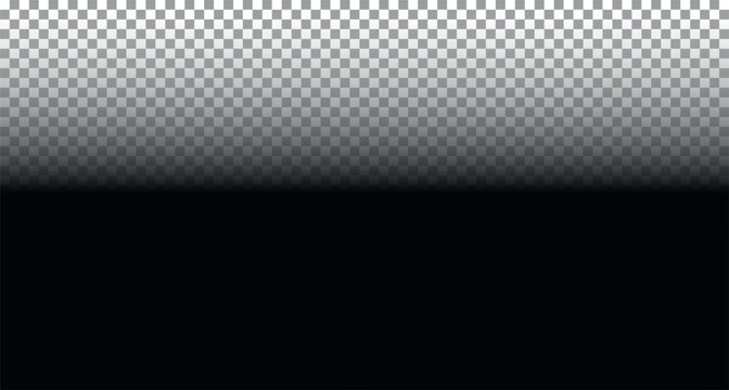 Black semi transparent fade background. Vector overlay effect with clear, gradient shadow