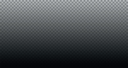 Soft, black gradient shadow. Vector horizontal overlay effect isolated on transparent backdrop