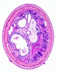 Histology Roundworm Cross Section, Parasite Microscopic View, isolated on white background
