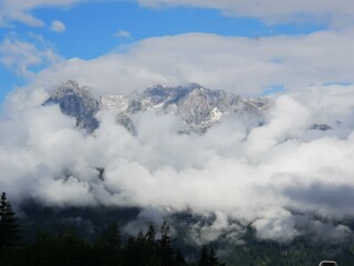 clouds in the mountains