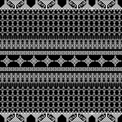 Repeating seamless border Ikat ethnic abstract geometric  pattern 