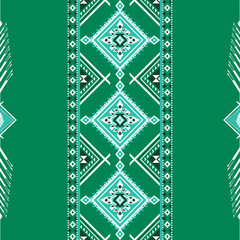 Modern Ethnic Green Color Pattern