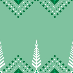 Modern Ethnic Green Color Pattern