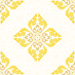 Thai style fabric pattern traditional 