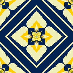 Thai style fabric pattern traditional 