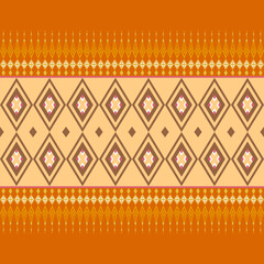 Repeating seamless border Ikat ethnic abstract geometric pattern