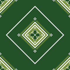 Modern Ethnic Green Color Pattern