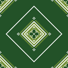Modern Ethnic Green Color Pattern