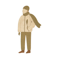 Obraz premium PNG Winter attire illustration silhouette