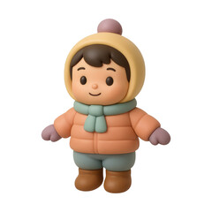 PNG Cute winter character illustration