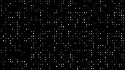 Small Binary Numbers 2D illustration can be used in programming patterns, technology loops, machine learning visuals, and minimalist digital backgrounds