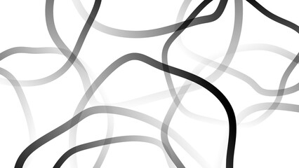Abstract Wavy Lines 2D illustration can be used in generative art loops, elegant visual design, modern motion graphics, and monochrome digital compositions