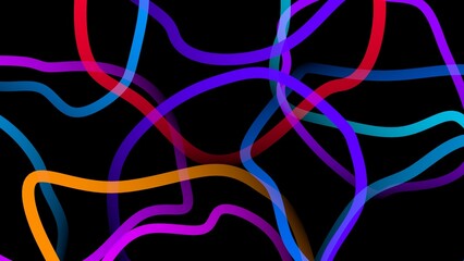 Abstract Wavy Lines 2D illustration can be used in generative art loops, elegant visual design, modern motion graphics, and monochrome digital compositions
