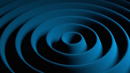 Concentric Wave Rings 3D illustration can be used in sound visualization, energy resonance projects, futuristic backgrounds, and digital motion design