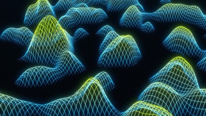 Glow Plexus Mesh 3D illustration can be used in technology art, generative geometry projects, futuristic backgrounds, and deep learning visualizations