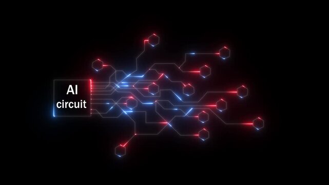 Multi function for Agentic AI technology motion background. Multi agent AI systems, Automate daily AI circut, Headlines Fast Scree international communication network concept. Multinational 4k
