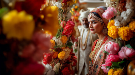 traditional opulent and colourful Indian Wedding