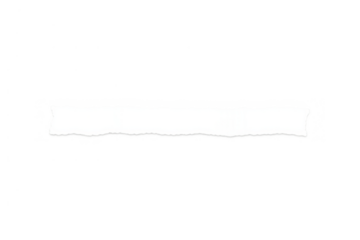 White paper strip with a rough, ripped edge effect. Separating an area for text, message, or copy on transparent background