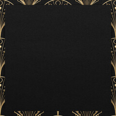 Vintage gatsby frame background, dark brown design