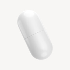 Capsule icon, 3D minimal illustration