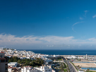 View of the Port and the city of Tangier, Morocco