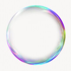 Obraz premium Holographic bubble shape, 3D rendering graphic