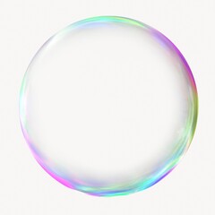 Holographic bubble shape, 3D rendering graphic