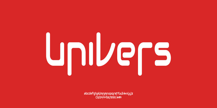 minimal modern alphabet fonts. Typography technology electronic digital music future creative font. vector illustraion