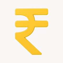Obraz premium Indian Rupee sign clipart, money currency exchange in 3D