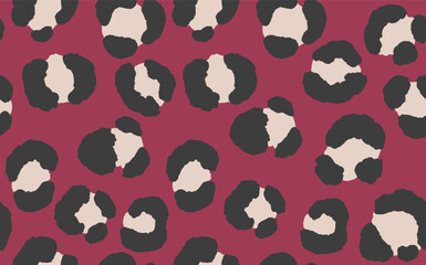 Abstract modern leopard seamless pattern. Animals trendy background. Color decorative vector stock illustration for print, card, postcard, fabric, textile. Modern ornament of stylized skin.