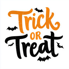 Sensibly designed typography of the phrase "Trick or Treat.".