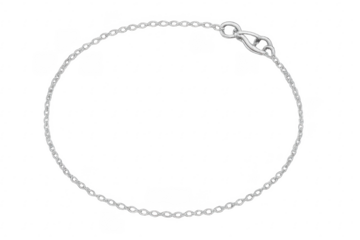Silver chain forming circle with infinity clasp
