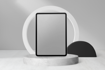 Tablet screen mockup png transparent, digital device product design