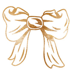 Glittery cute bow sticker design element