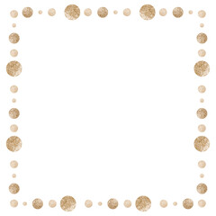 Gold dot patterned frame design element