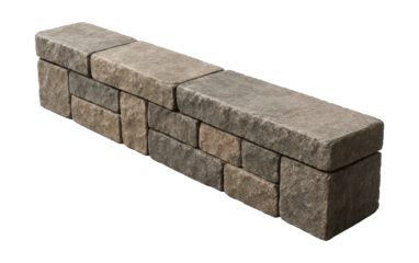 Stone border for a strong, classic edge around flower beds in commercial landscapes.