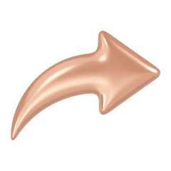 Rose gold arrow, business png icon sticker, transparent background