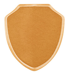 Gold shield badge png sticker, transparent background
