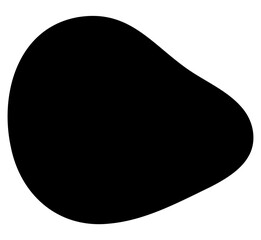 PNG Abstract black blob shape illustration, transparent background