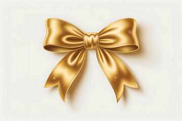 Elegant golden bow sits gracefully, symbolizing celebration, luxury, and a touch of refinement.