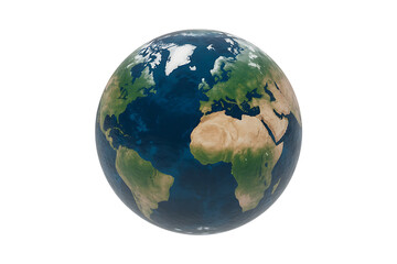 Vibrant blue oceans, green landmasses, and swirling clouds showcase our planet's beauty.