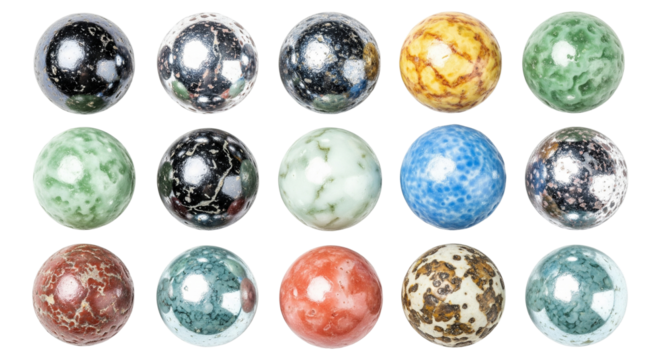 様々なテクスチャの球体（PNG・透過・素材）