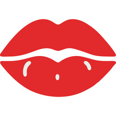 Red Lips Vector Icon