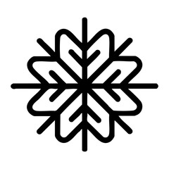 Obraz premium Geometric snowflake black design vector