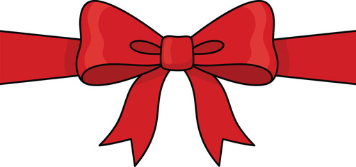 Gift Ribbon and Bow Illustration