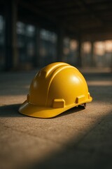 Helmet on Railing at Construction Site